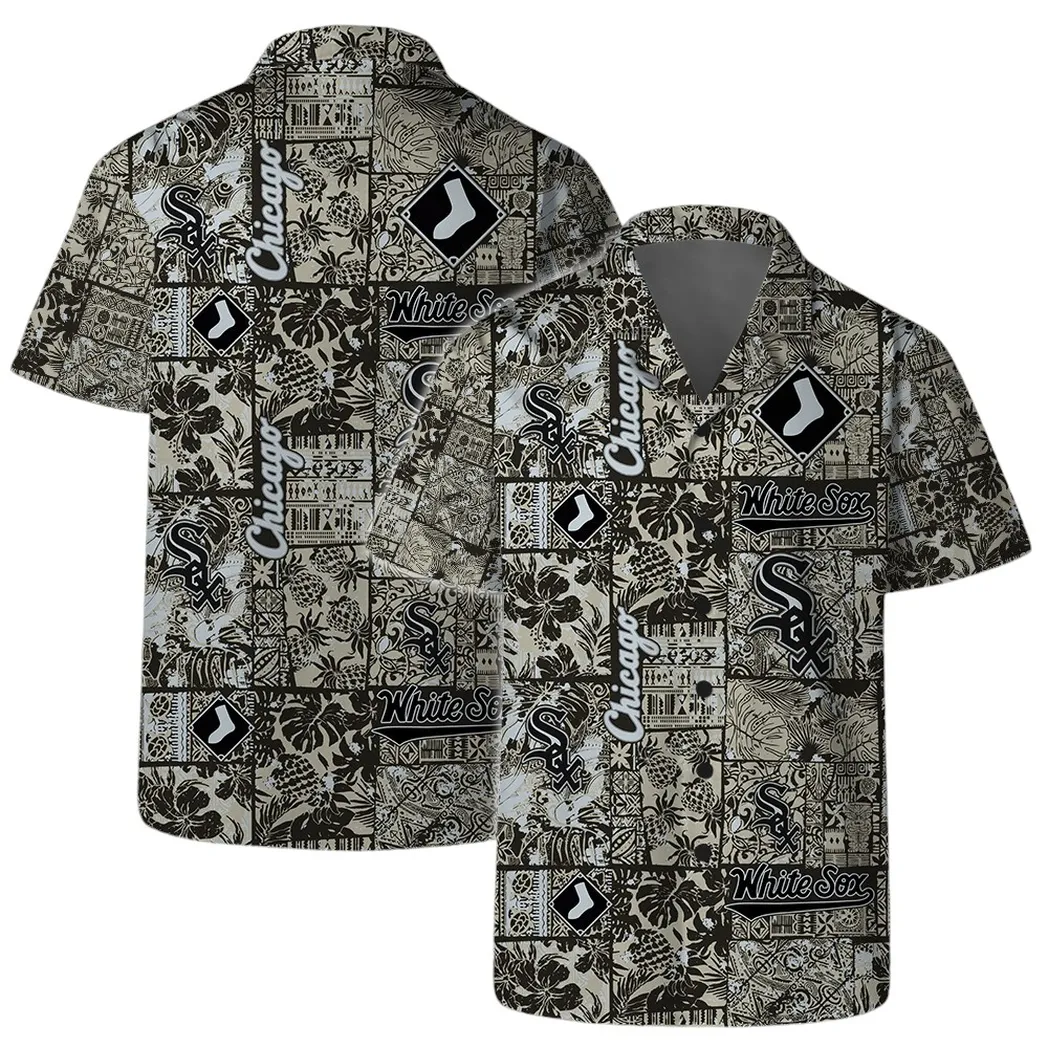 Chicago White Sox Logo Vintage Floral Pattern Hawaiian Shirt