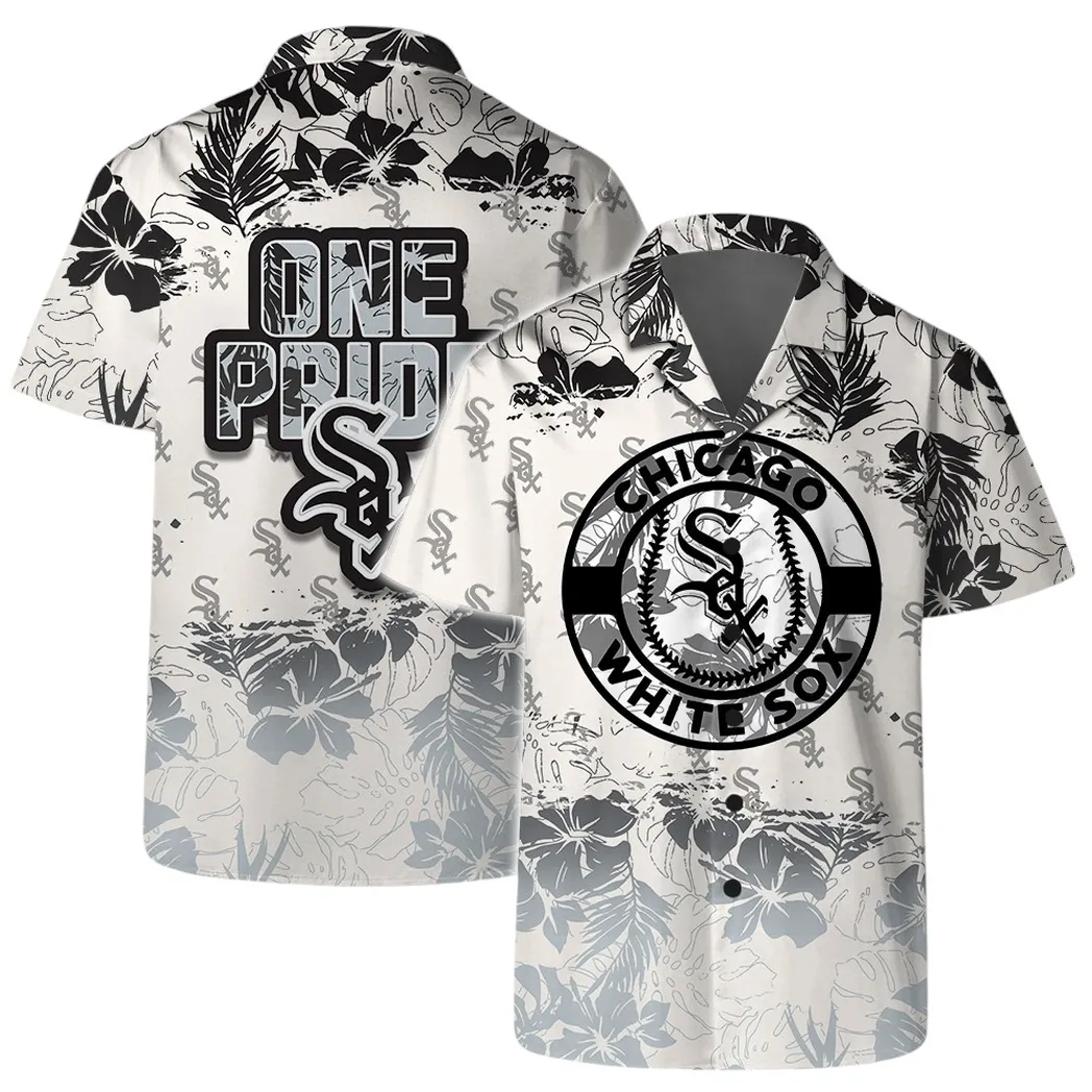 Chicago White Sox Team Logo One Pride Pattern Hawaiian Shirt