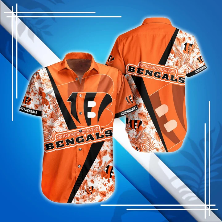 Cincinnati Bengals Bold Streak Hawaiian Shirt