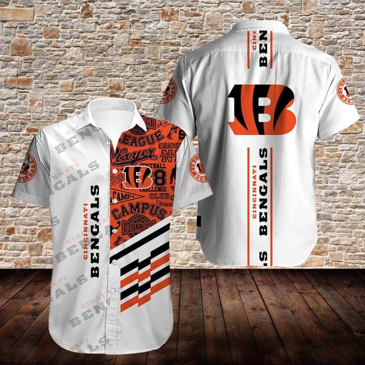 Cincinnati Bengals Campus Vibes Hawaiian Shirt