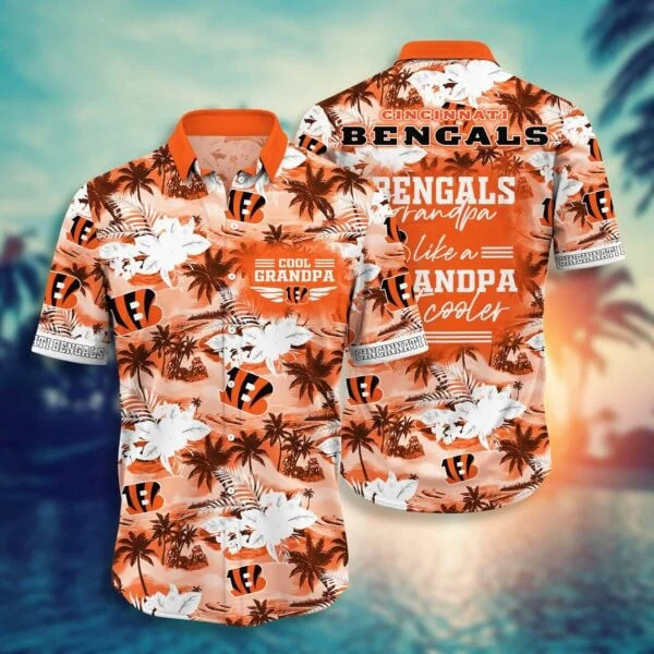 Cincinnati Bengals Cool Grandpa Hawaiian Shirt