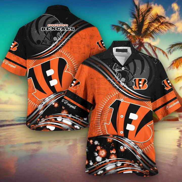 Cincinnati Bengals Dynamic Wave Hawaiian Shirt