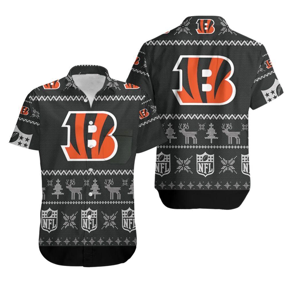 Cincinnati Bengals Festive Knit Hawaiian Shirt