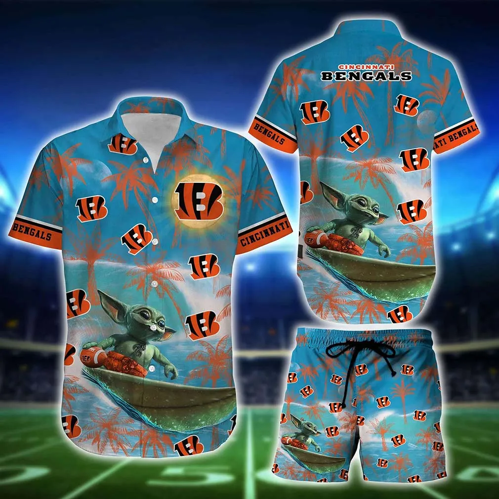 Cincinnati Bengals Galactic Palms Hawaiian Shirt