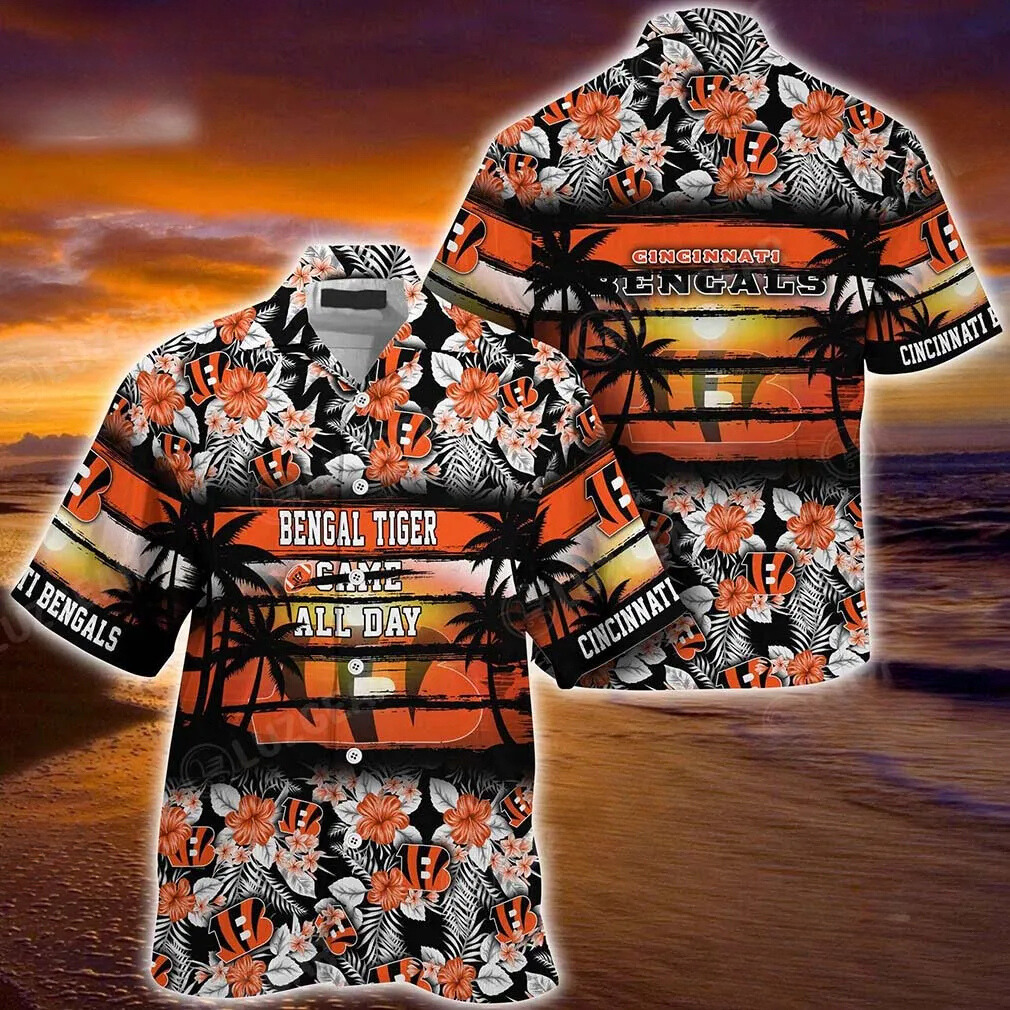 Cincinnati Bengals Game Day Paradise Hawaiian Shirt