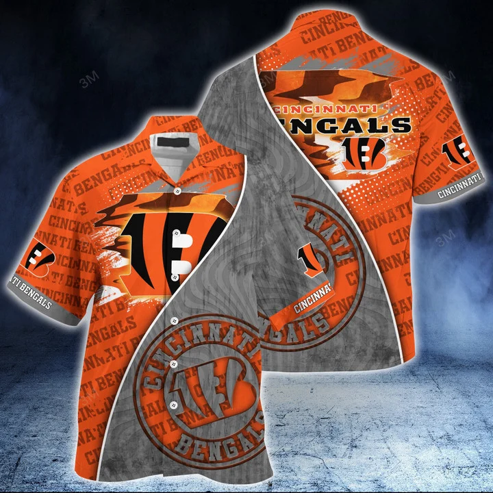 Cincinnati Bengals Grunge Legacy Hawaiian Shirt