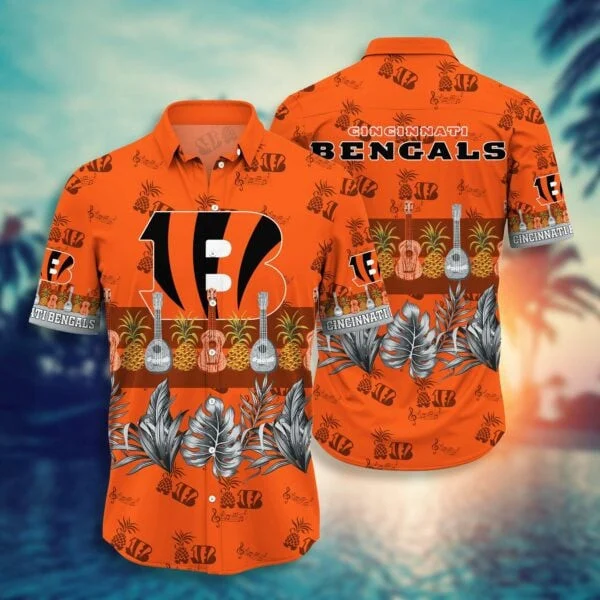 Cincinnati Bengals Pineapple Luau Hawaiian Shirt