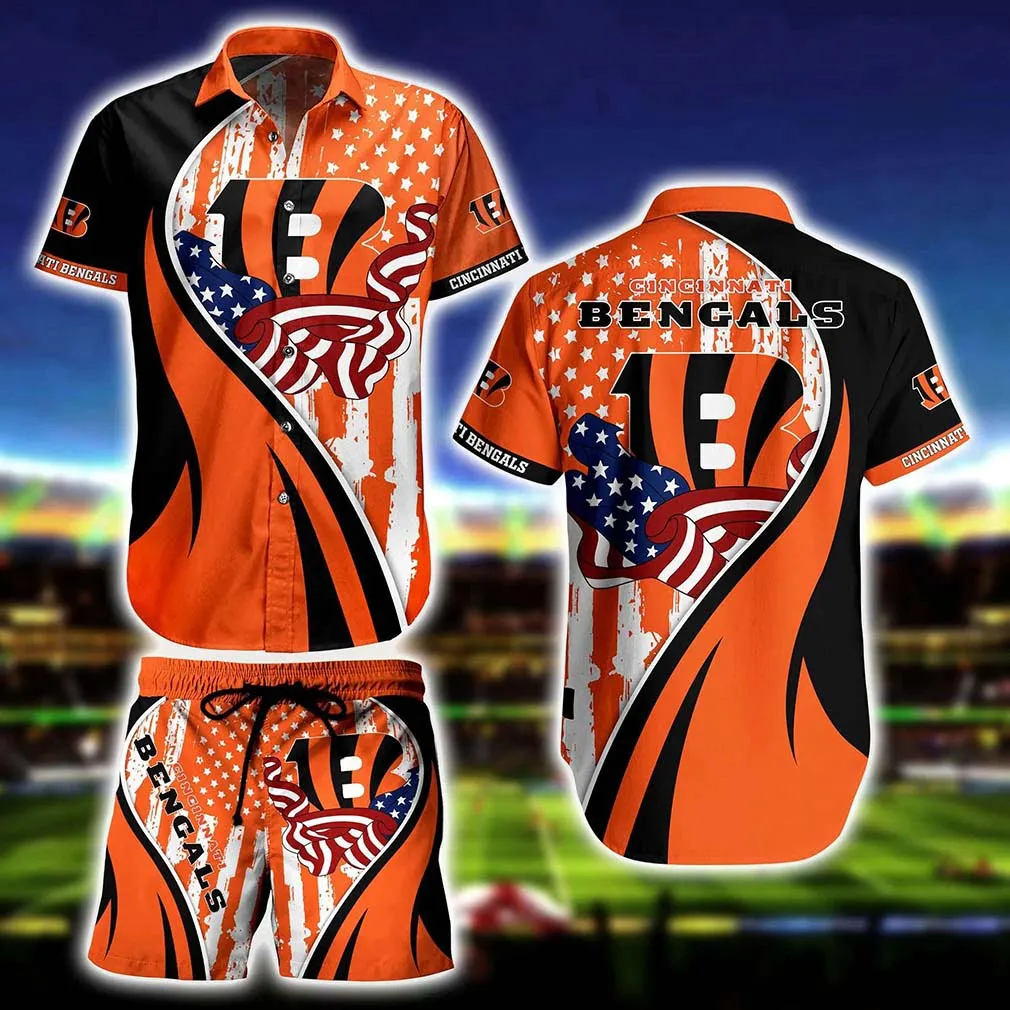 Cincinnati Bengals Stars & Stripes Hawaiian Shirt