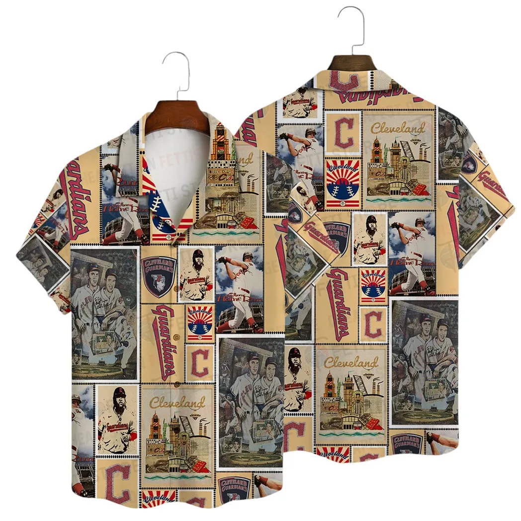 Cleveland Guardians Vintage Collage Hawaiian Shirt