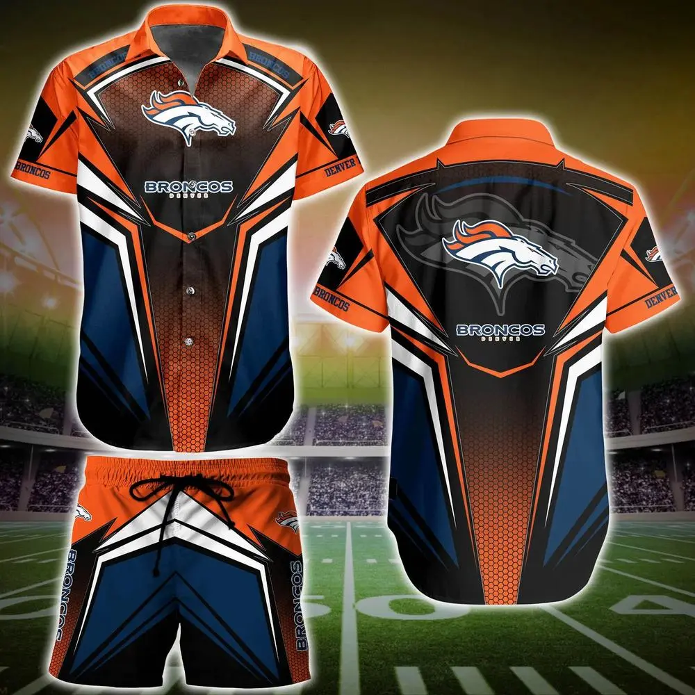 Denver Broncos Bold Fan Fusion Hawaiian Shirt