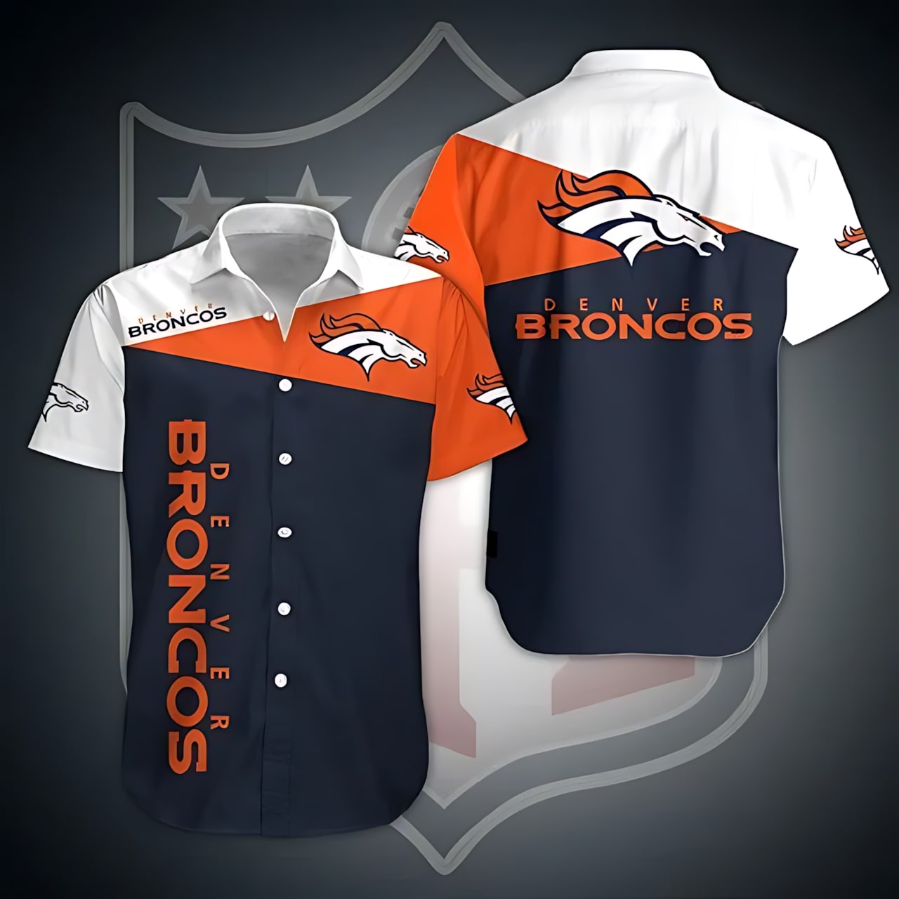 Denver Broncos Classic Bold Hawaiian Shirt