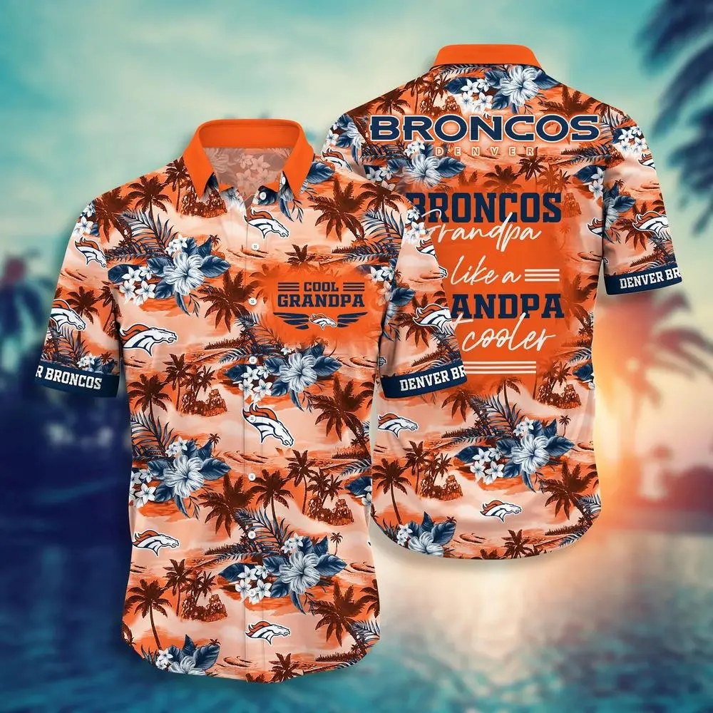 Denver Broncos Cool Grandpa Hawaiian Shirt