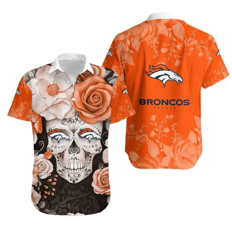 Denver Broncos Day of the Dead Hawaiian Shirt