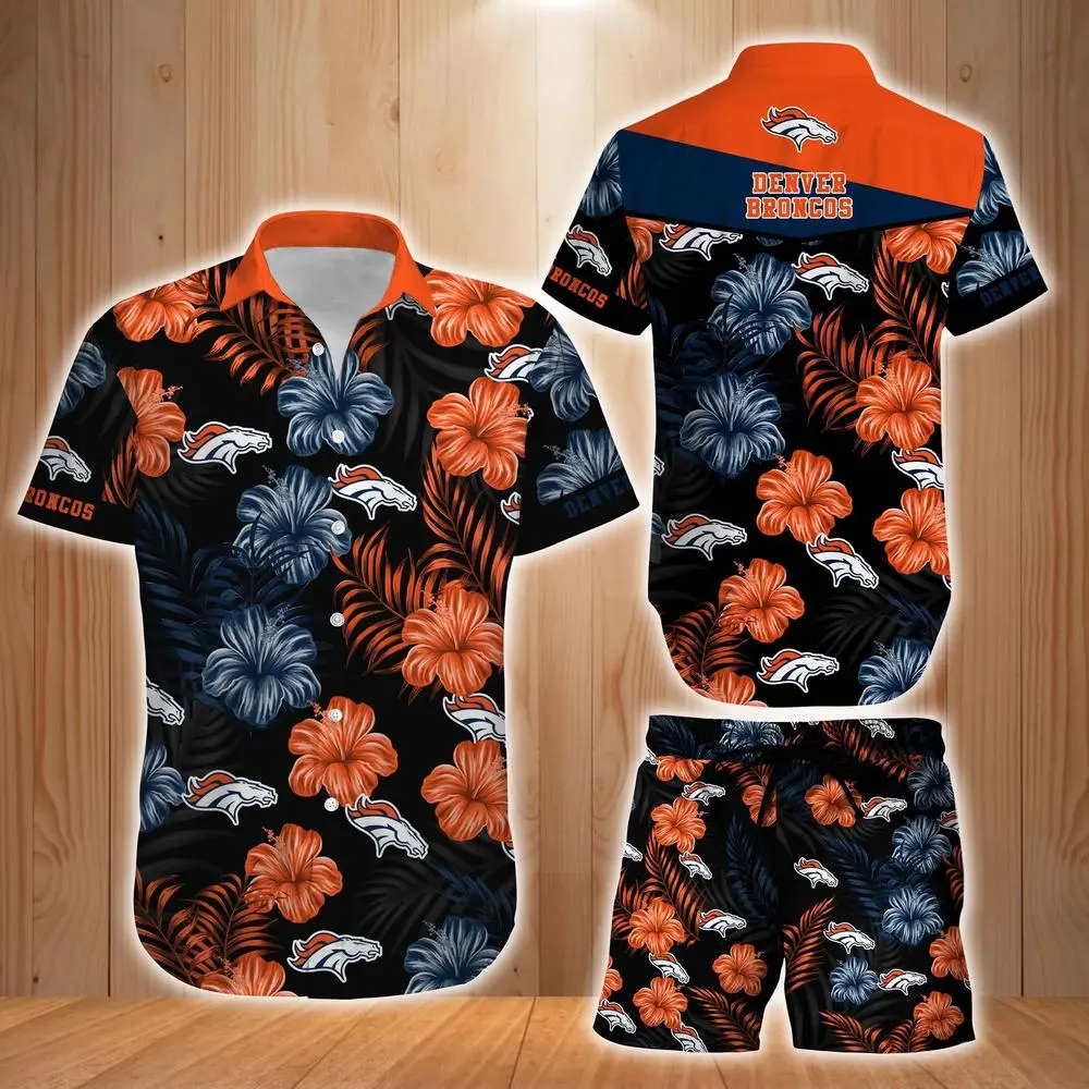 Denver Broncos Floral Breeze Hawaiian Shirt