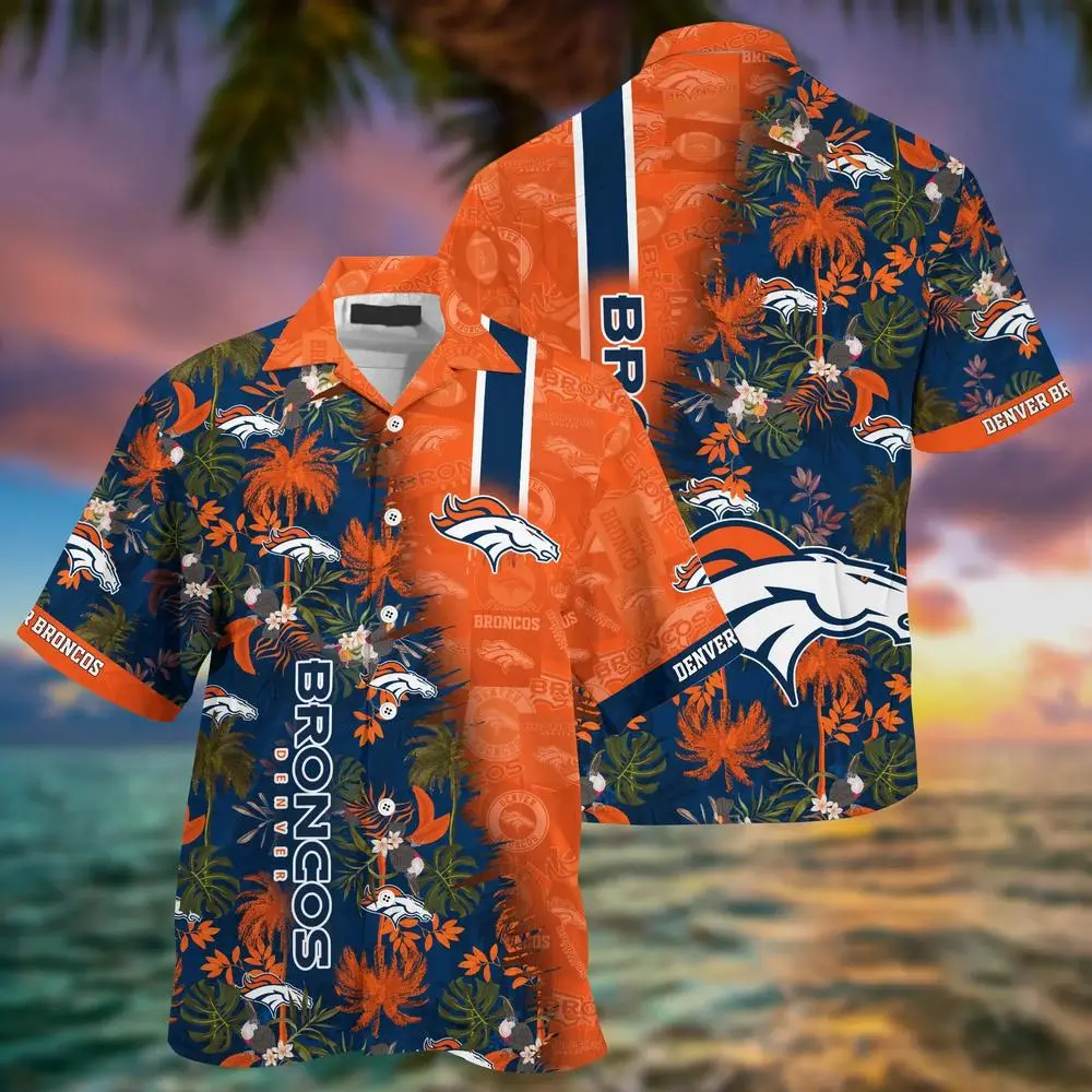 Denver Broncos Island Breeze Hawaiian Shirt