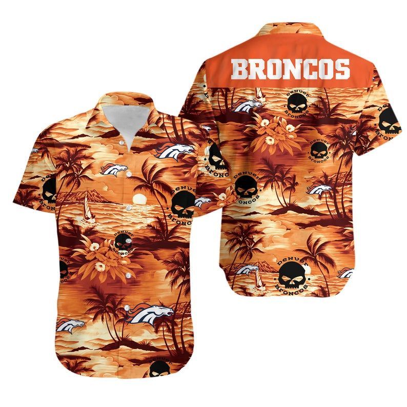 Denver Broncos Sunset Paradise Hawaiian Shirt