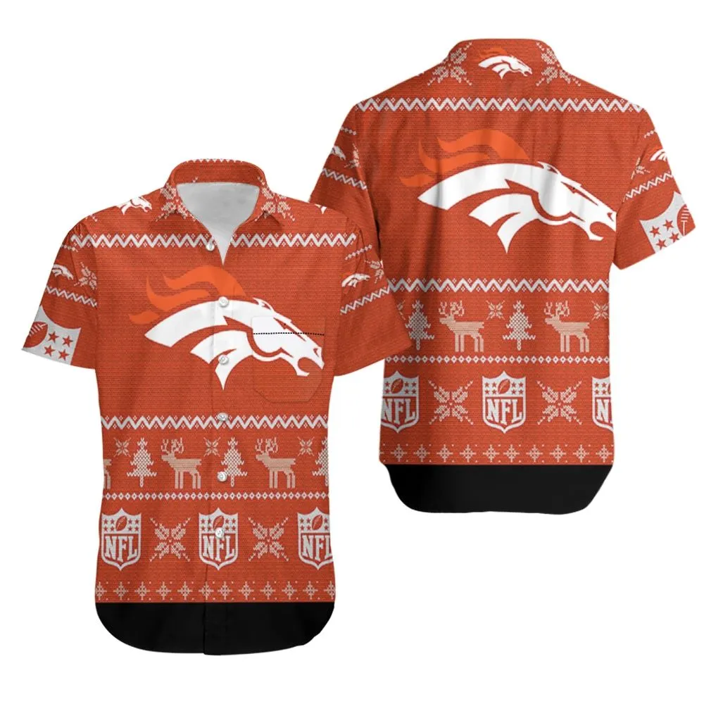 Denver Broncos Winter Wonderland Hawaiian Shirt