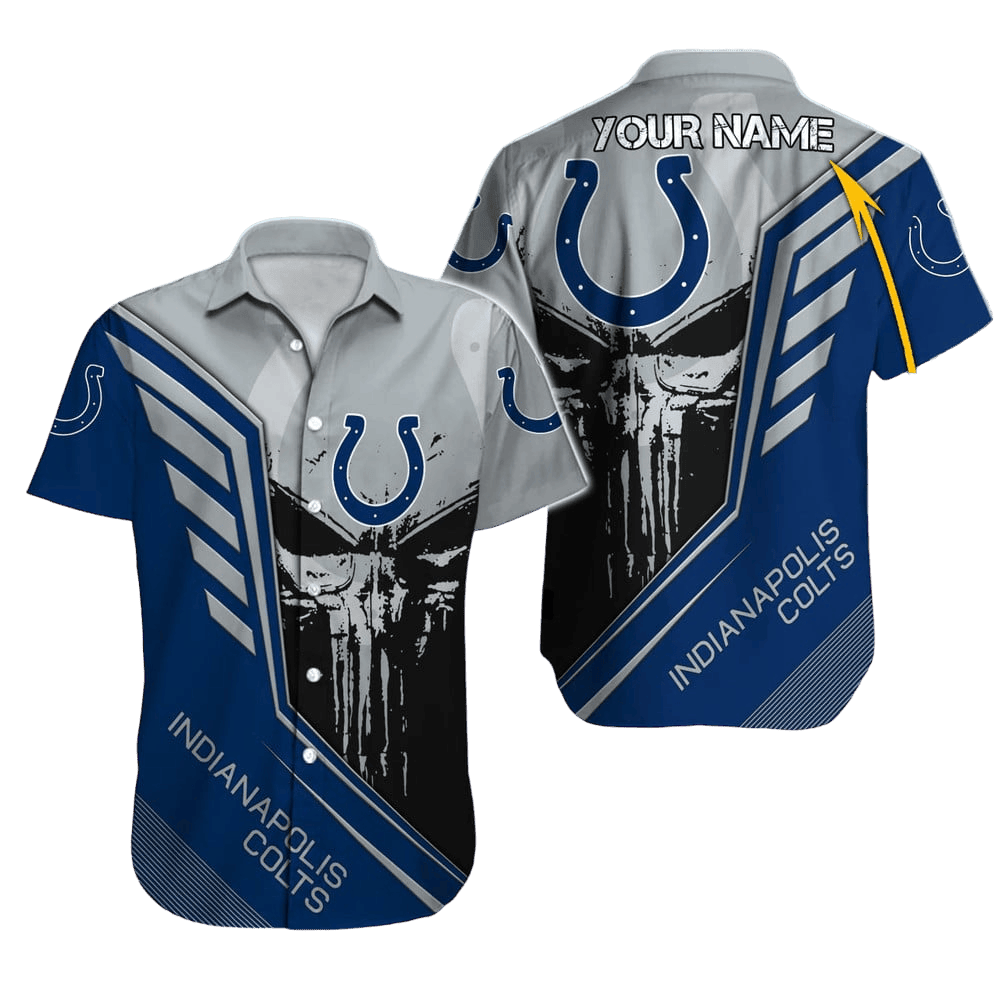 Indianapolis Colts Coastal Blue Paradise Hawaiian Shirt