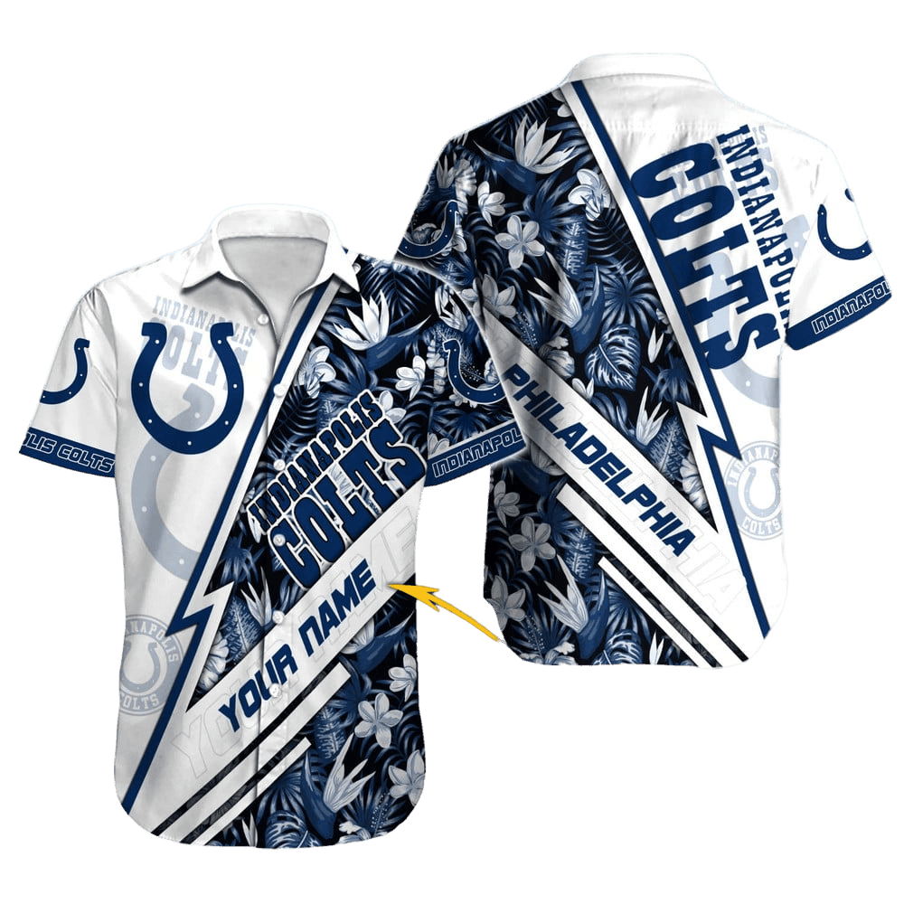 Indianapolis Colts Midnight Stripes Hawaiian Shirt