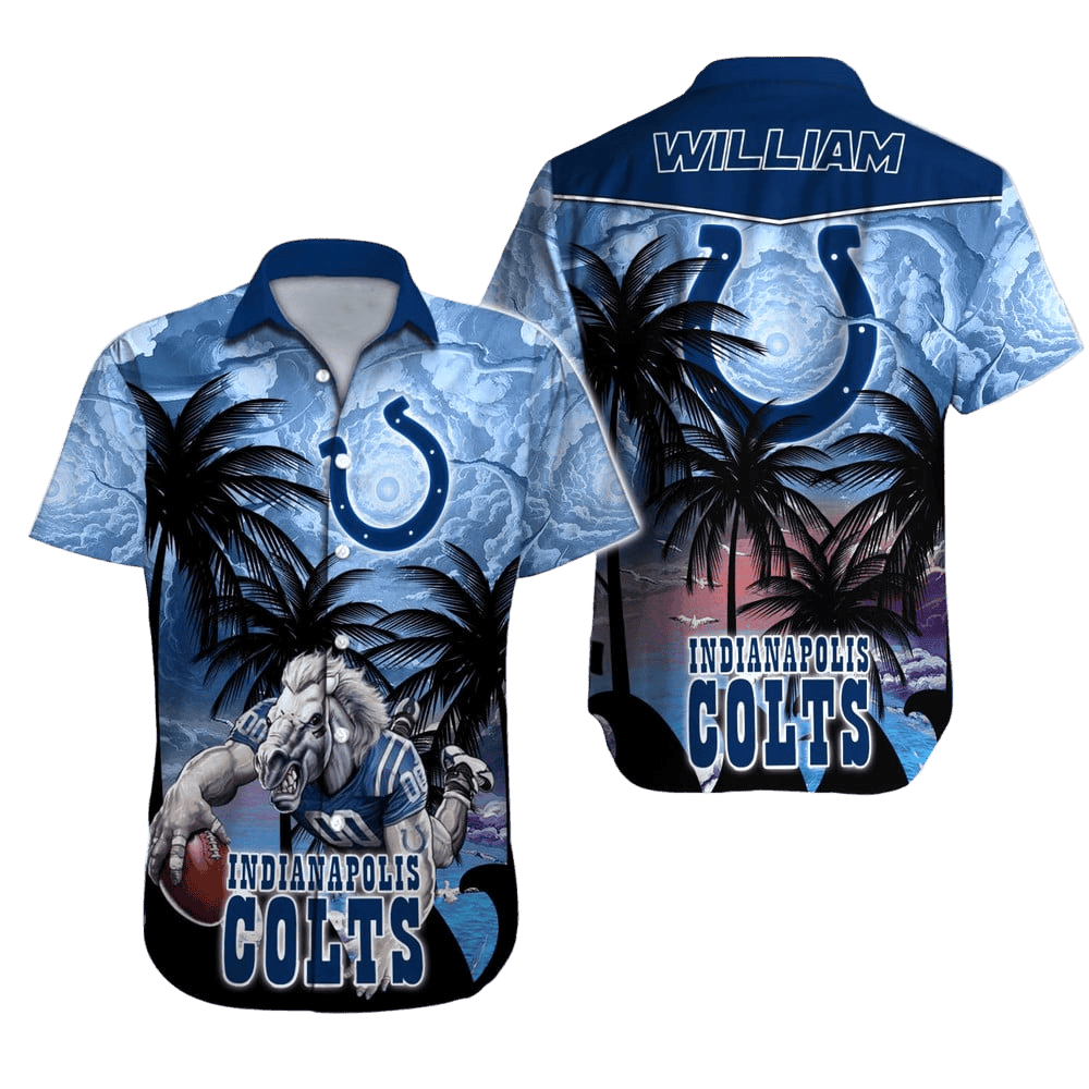 Indianapolis Colts Royal Blue Aloha Shirt