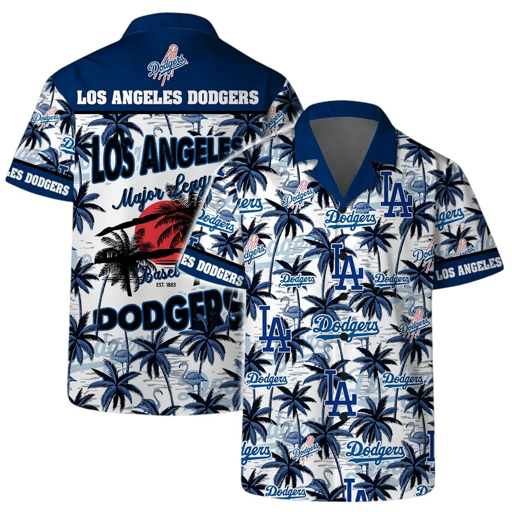 Los Angeles Dodgers Major League Baseball Palms Hawaiian Shirt