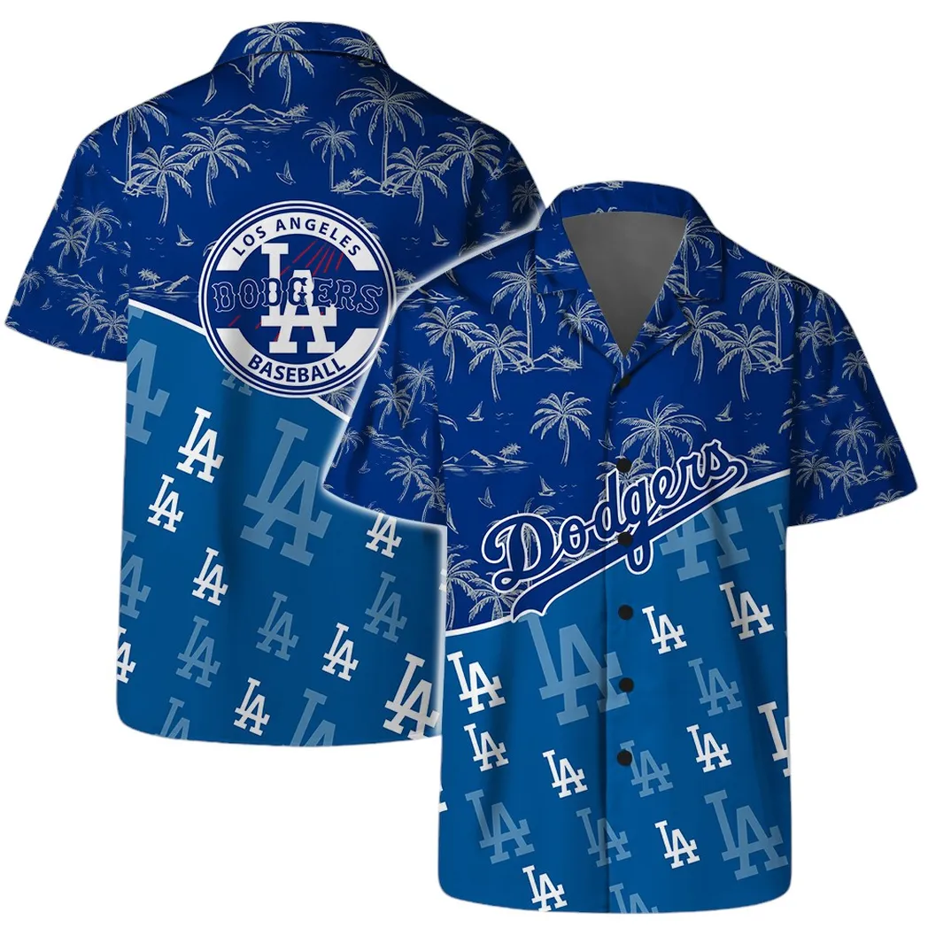 Los Angeles Dodgers Palm Paradise Hawaiian Shirt