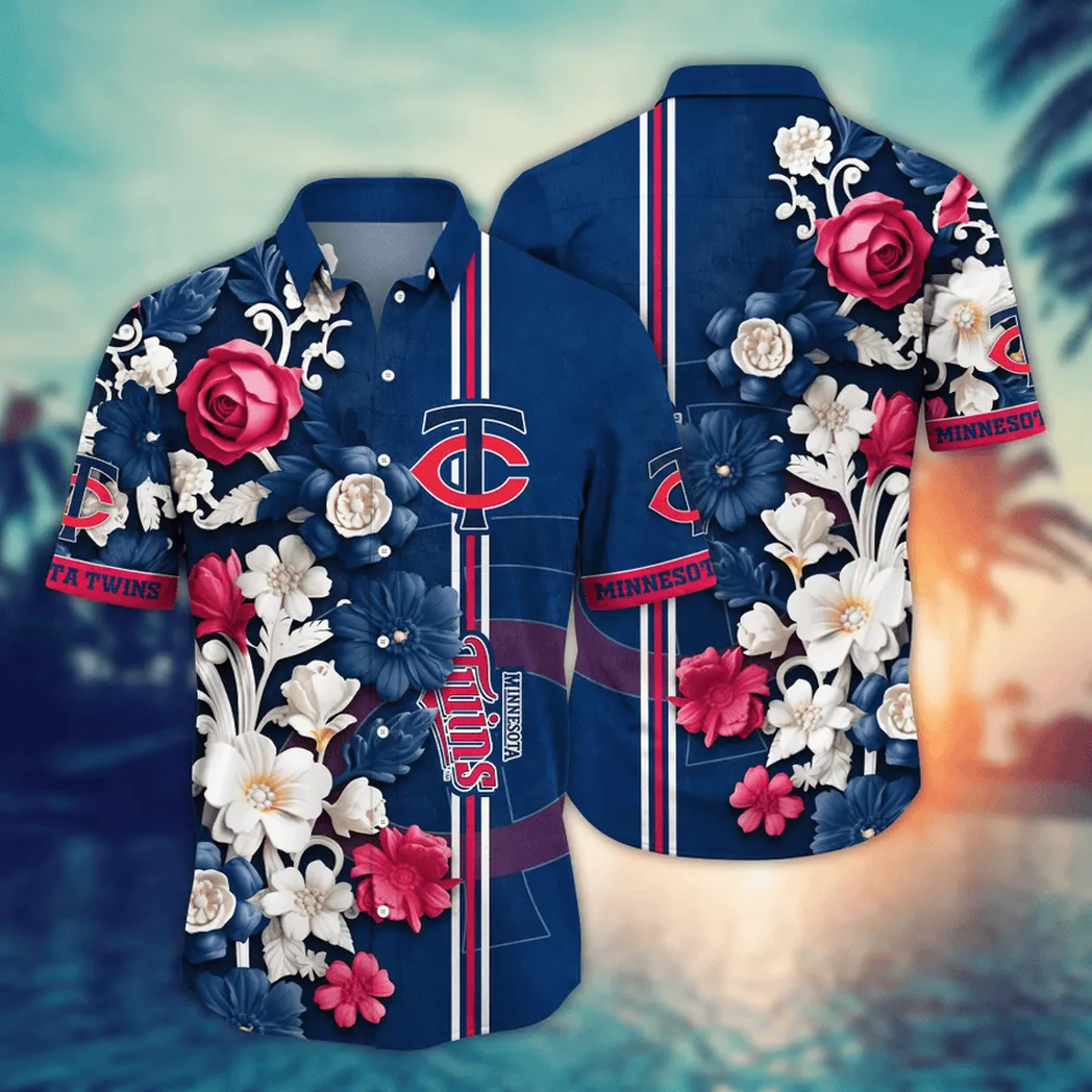 Minnesota Twins Classic Floral Hawaiian Shirt