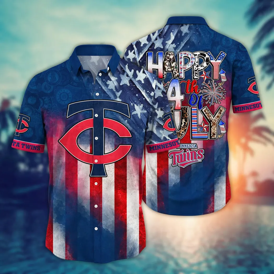 Minnesota Twins Happy 4Th of July Hawaiian Shirt