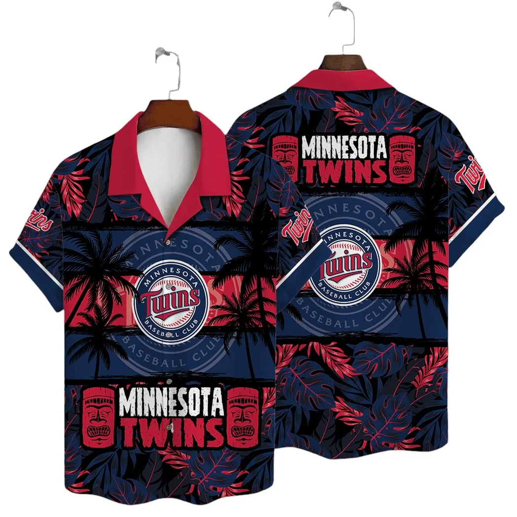 Minnesota Twins Paradise Print Hawaiian Shirt