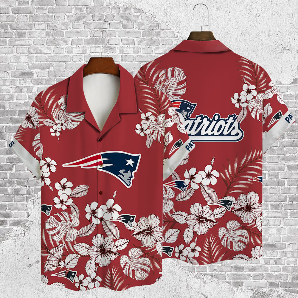 New England Patriots Coastal Kickback Hawaiian Shirt