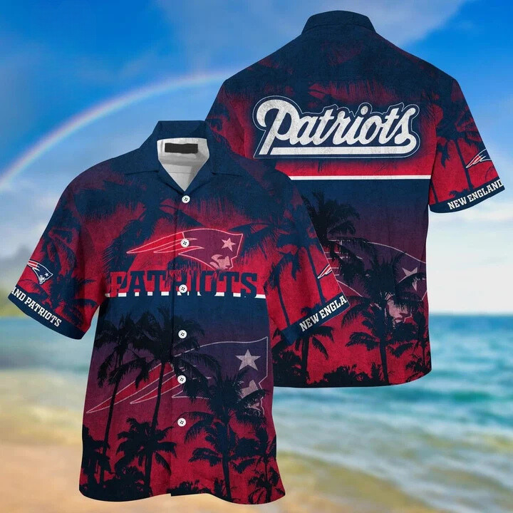 New England Patriots Ocean Breeze Hawaiian Shirt