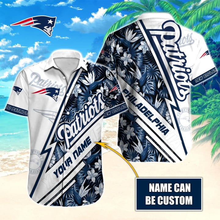 New England Patriots Palm Coast Hawaiian Shirt