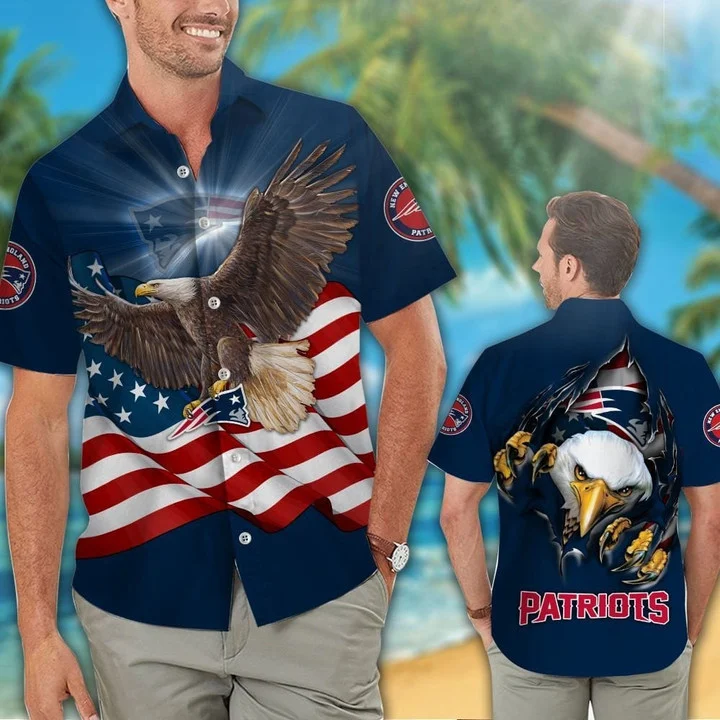 New England Patriots Surf’s Up Hawaiian Shirt