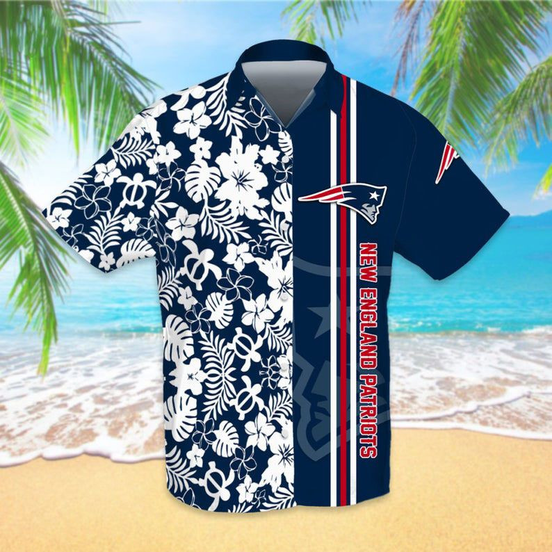 New England Patriots Tropical Breeze Hawaiian Shirt