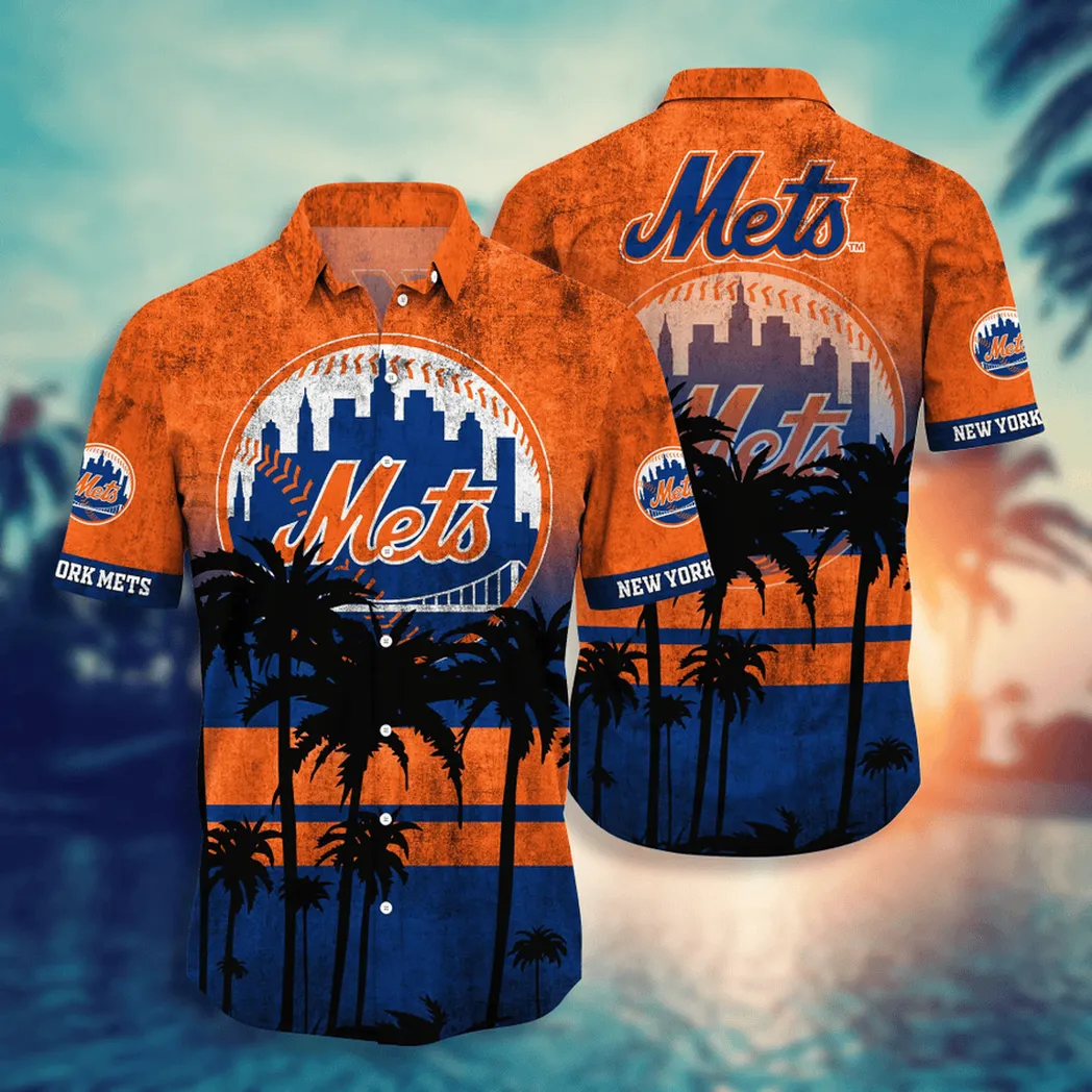 New York Mets Island Vibes Hawaiian Shirt