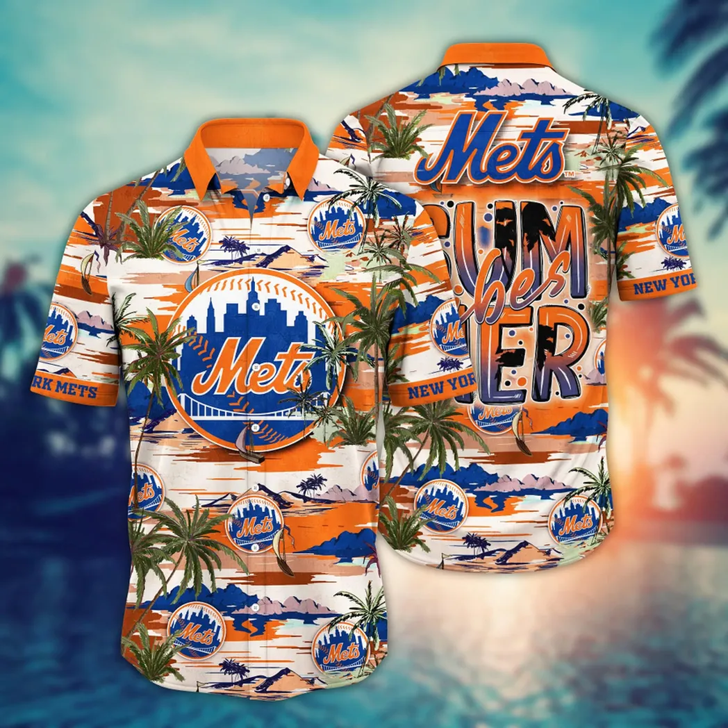 New York Mets Summer Vibers Hawaiian Shirt