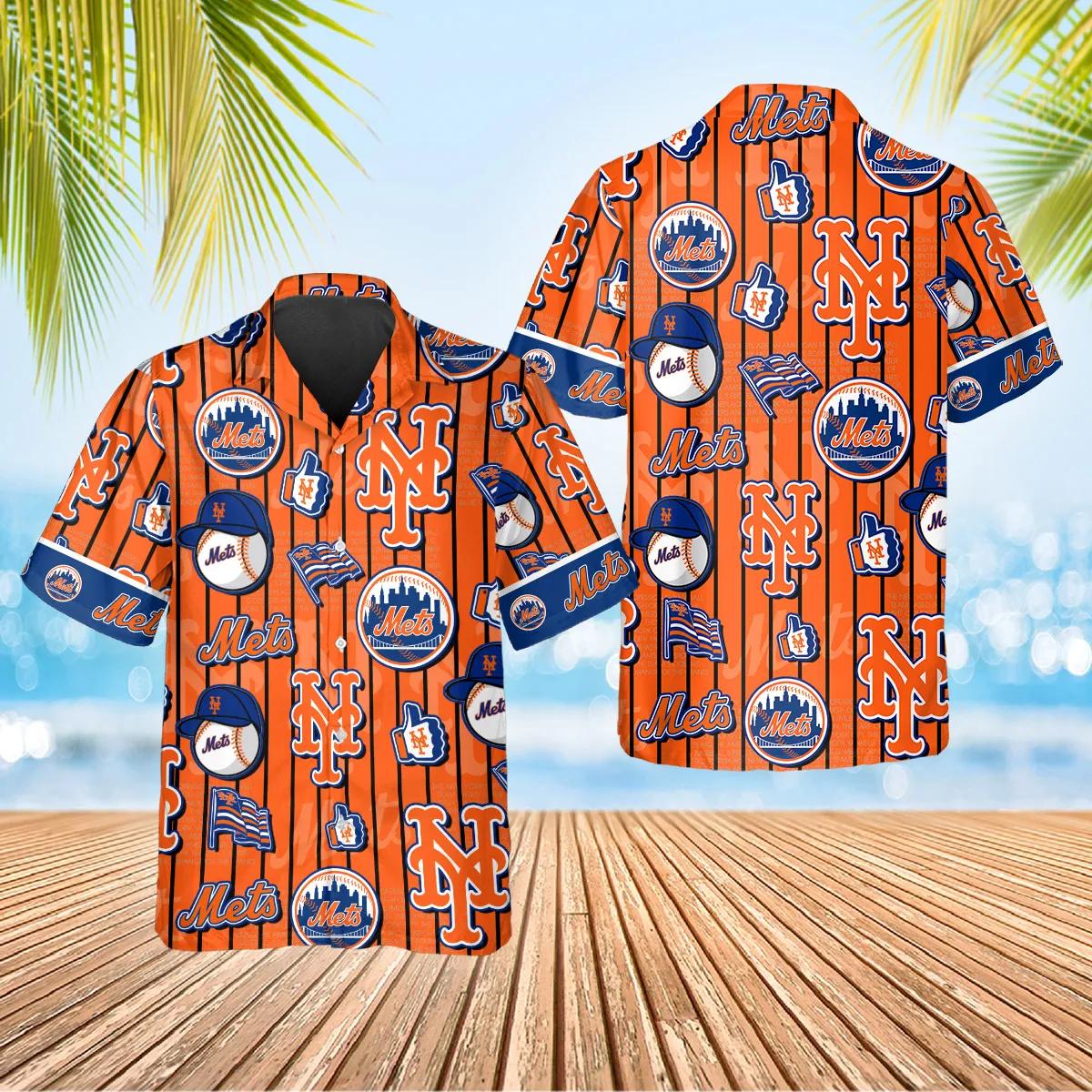 New York Mets Summer Waves Hawaiian Shirt