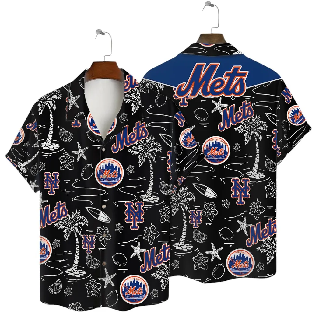 New York Mets Tropical Breeze Hawaiian Shirt