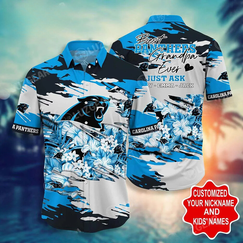 Personalized Best Panthers Grandpa Ever Just Ask Hawaiian Shirt