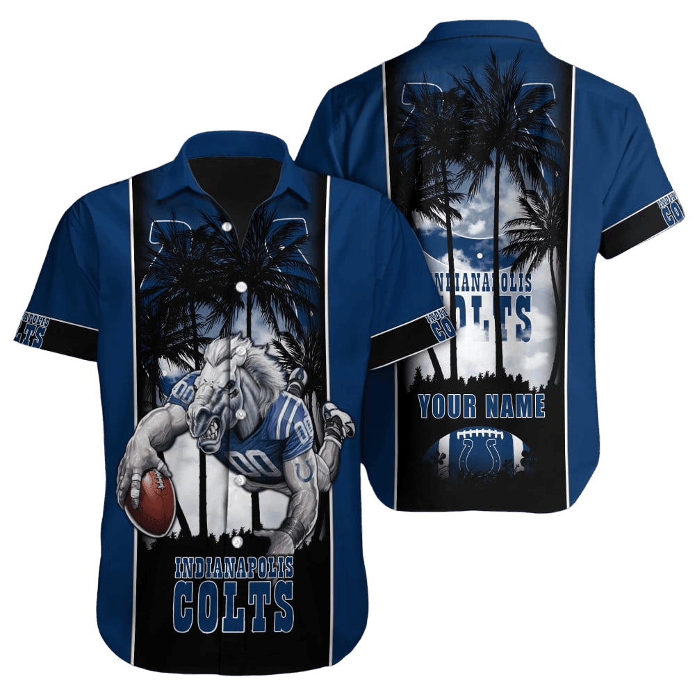 Personalized Indianapolis Colts Island Blitz Hawaiian Shirt