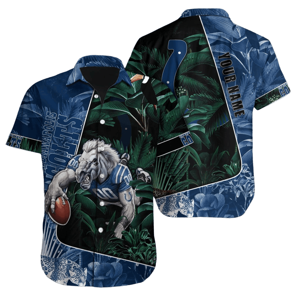 Personalized Indianapolis Colts Island Rush Hawaiian Shirt