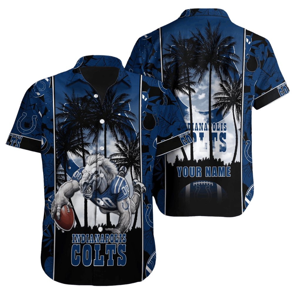 Personalized Indianapolis Colts Paradise Play Hawaiian Shirt