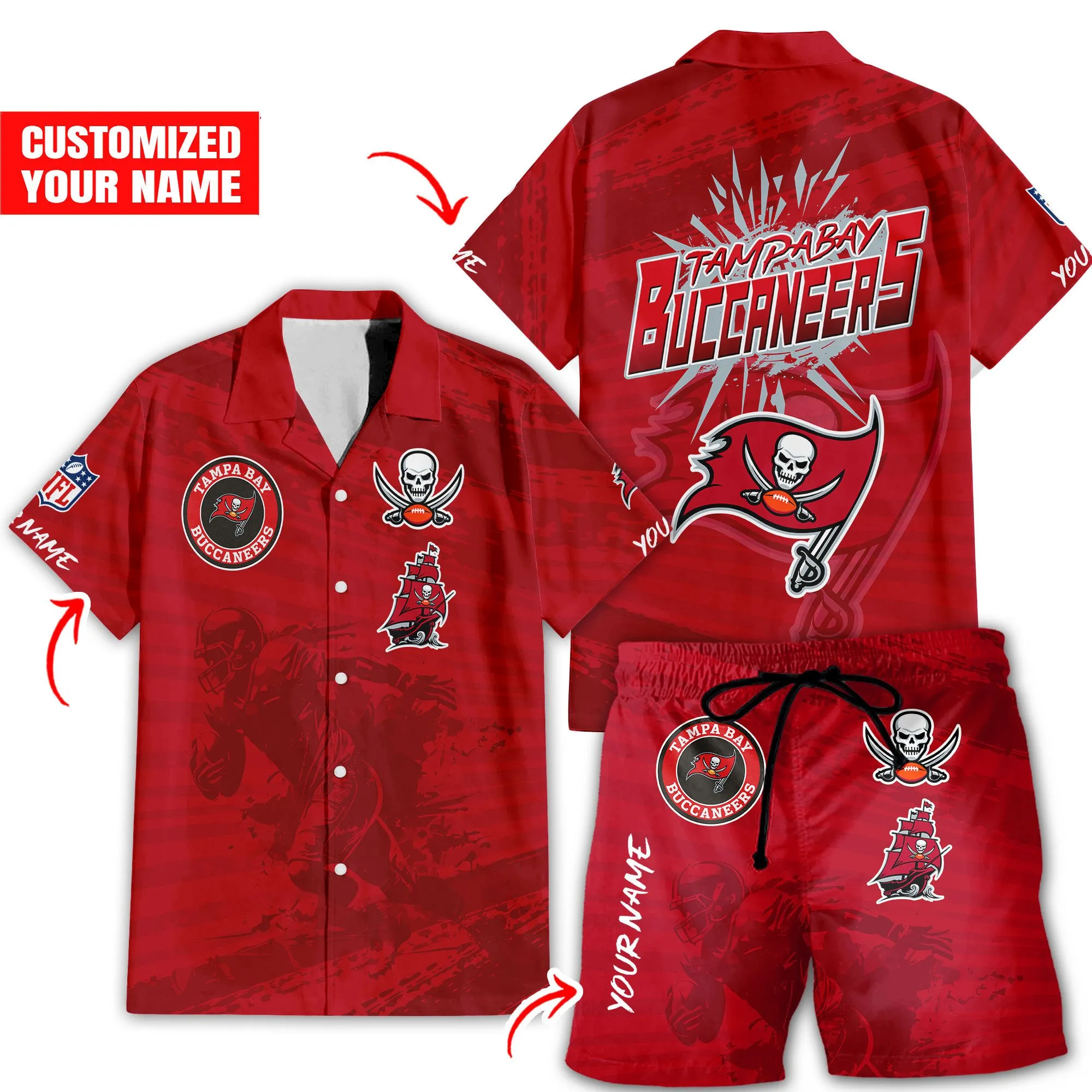 Personalized Tampa Bay Buccaneers Game On Hawaiian Shirt