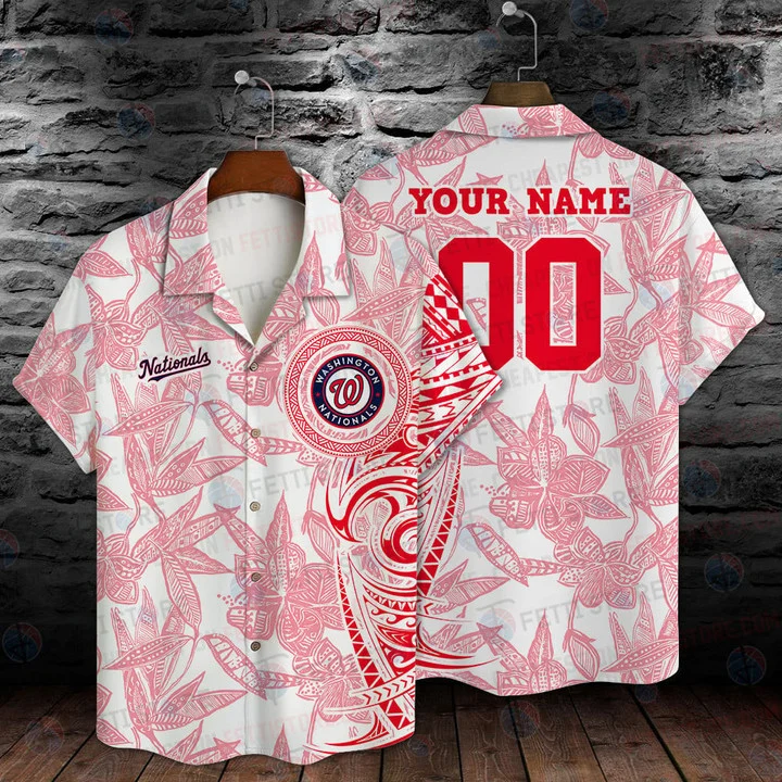 Personalized Washington Nationals Beachfront Breeze Hawaiian Shirt