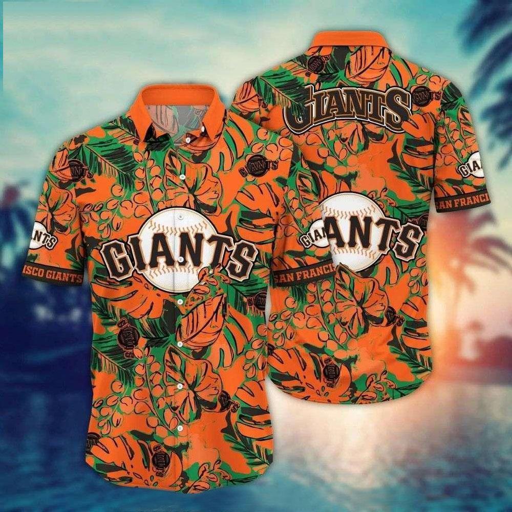 San Francisco Giants Botanical Burst Hawaiian Shirt