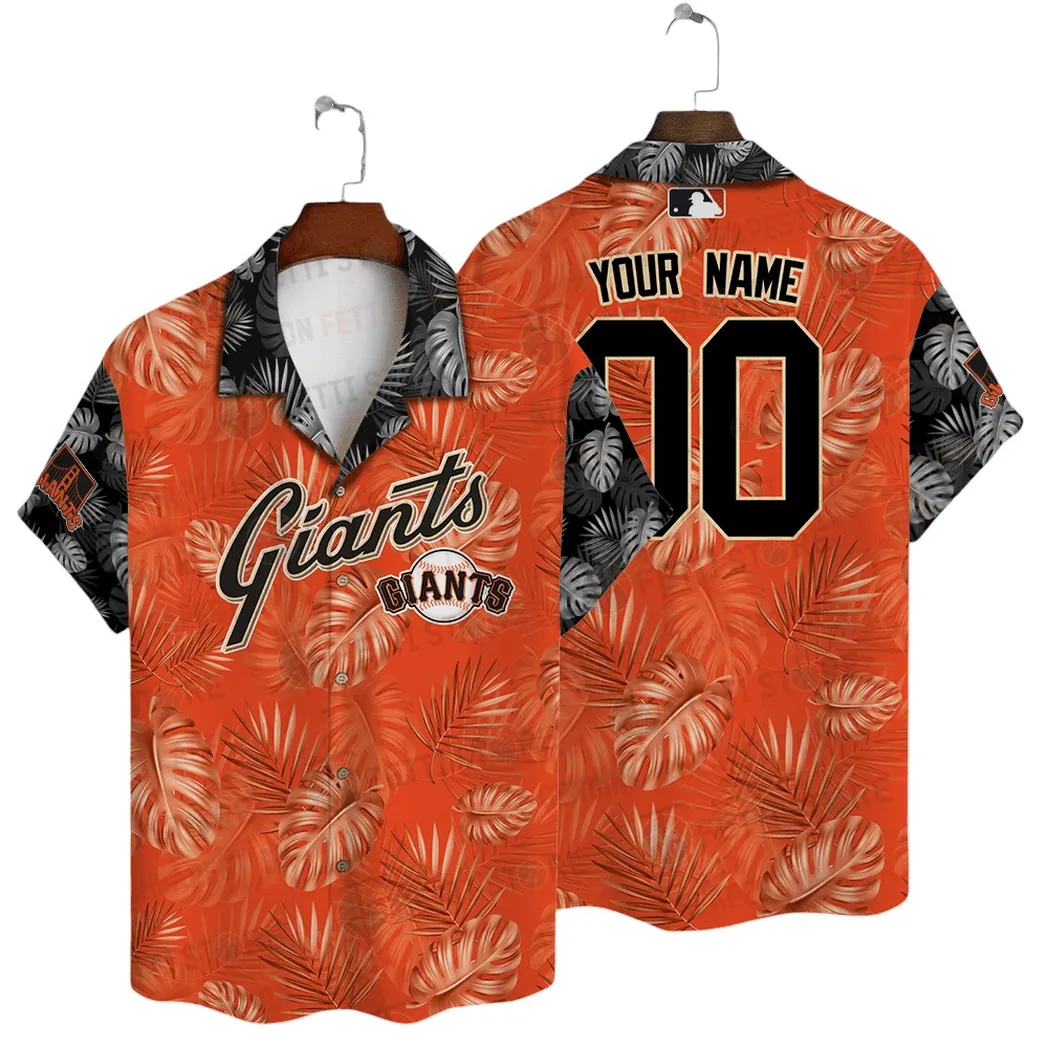 San Francisco Giants Custom Leaf Pattern Hawaiian Shirt