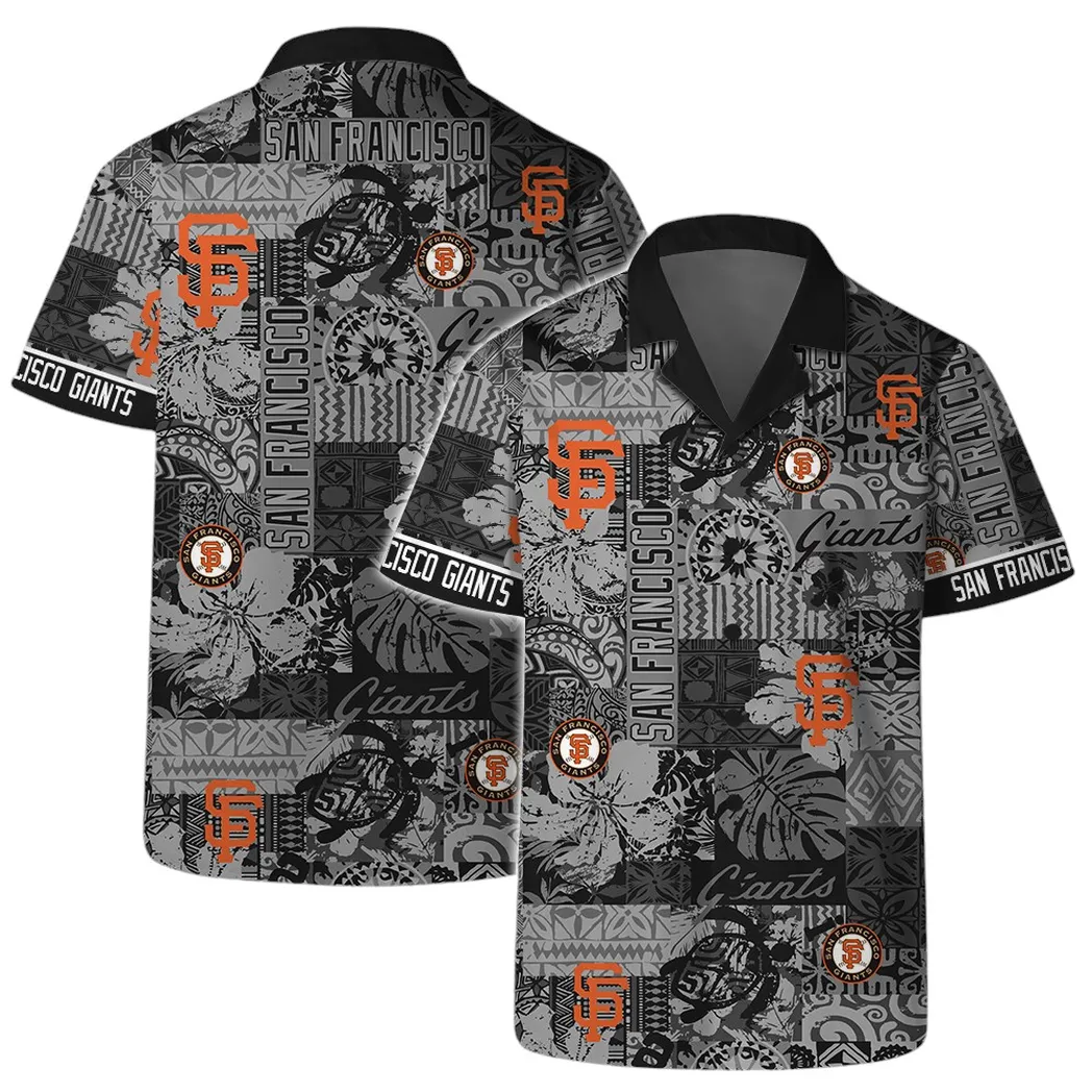 San Francisco Giants Patchwork Heritage Hawaiian Shirt