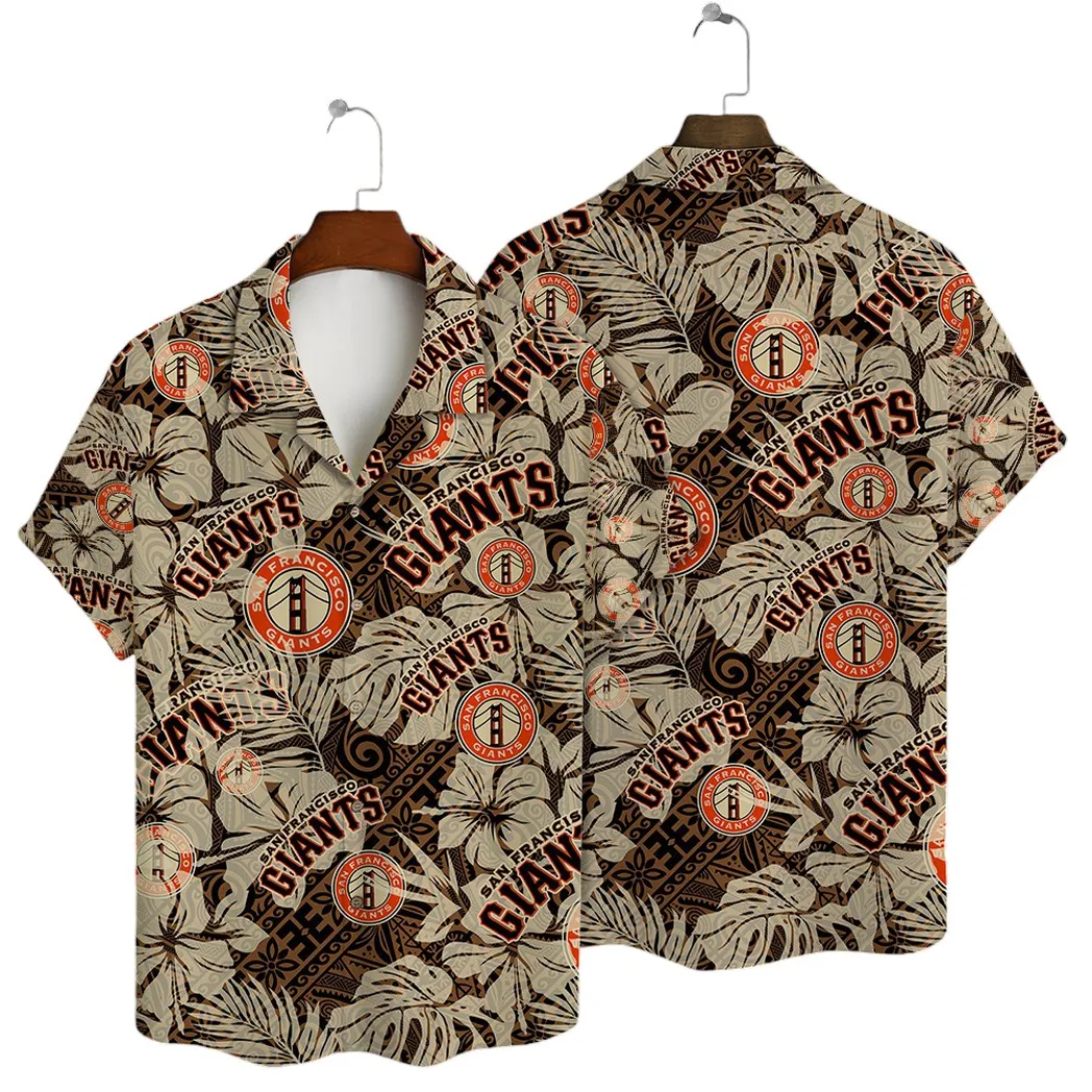 San Francisco Giants Vintage Palm Hawaiian Shirt