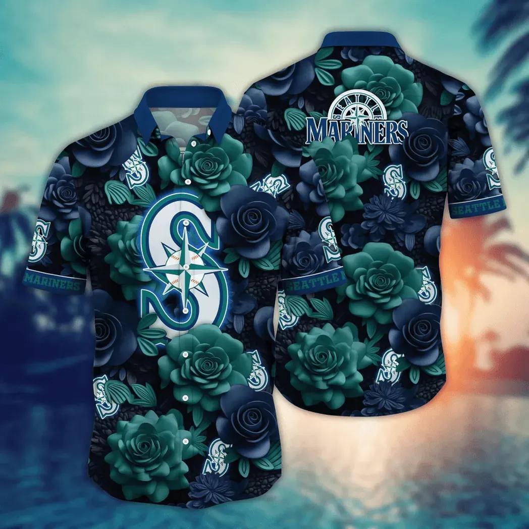 Seattle Mariners Ocean Breeze Hawaiian Shirt