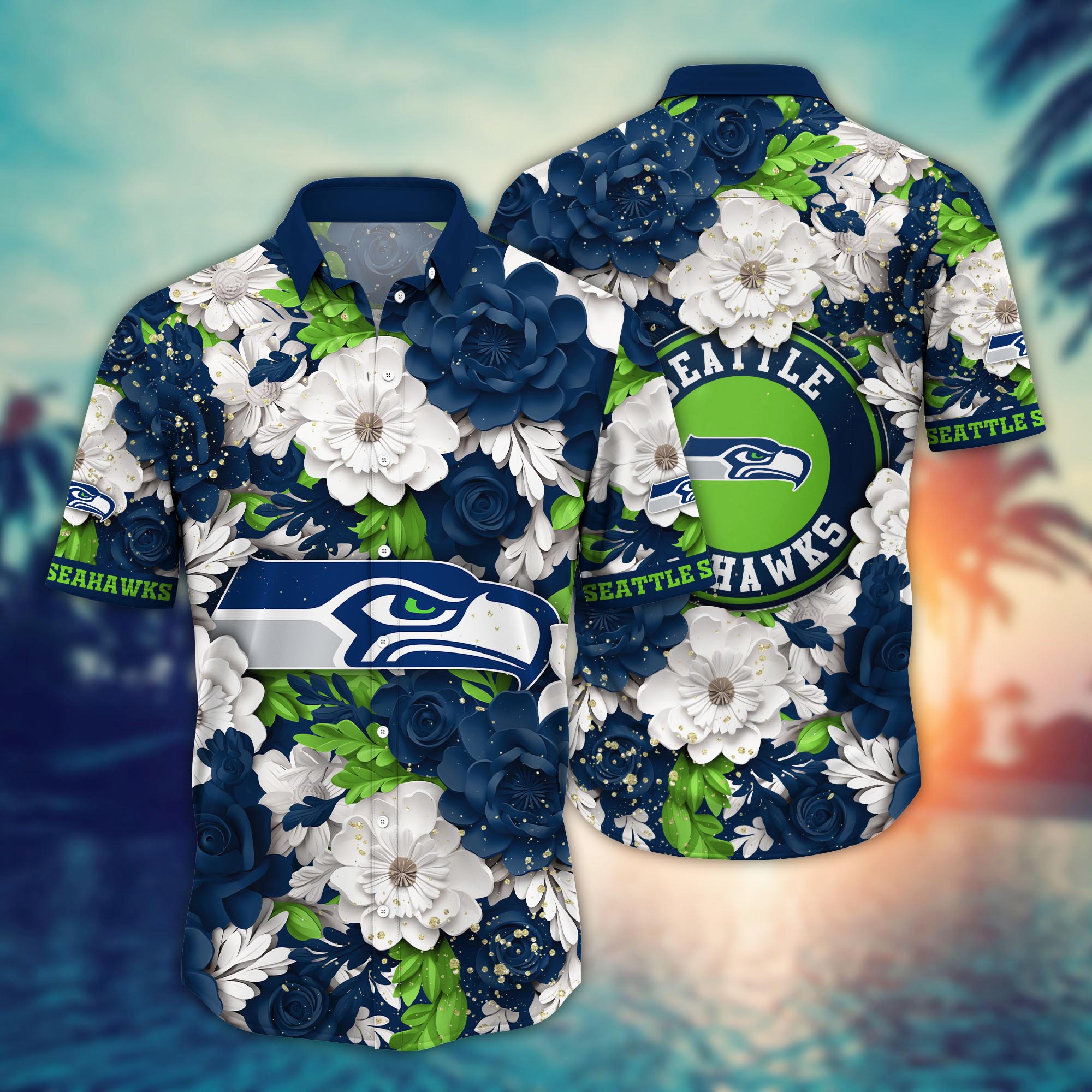 Seattle Seahawks Blooming Glory Hawaiian Shirt